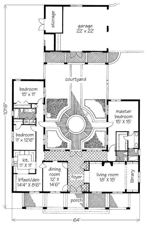 70 Best Courtyard Floor Plans Images Floor Plans House Plans How