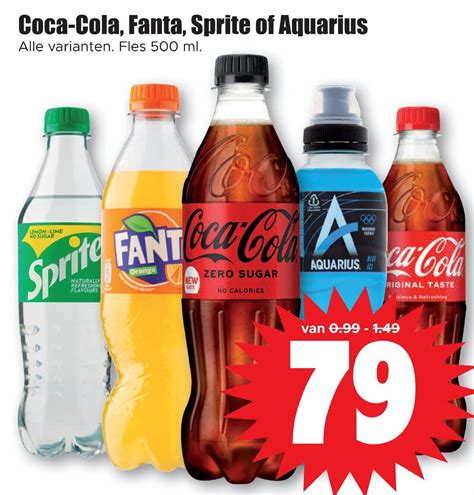 Coca Cola Fanta Sprite Of Aquarius Ml Aanbieding Bij Dirk