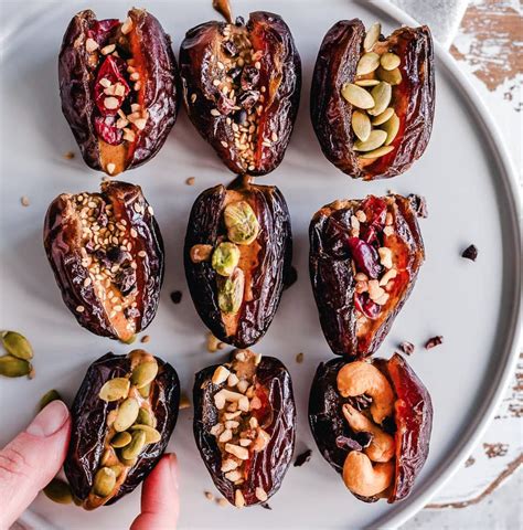Stuffed Medjool Dates By Oatmealstories Quick And Easy Recipe The