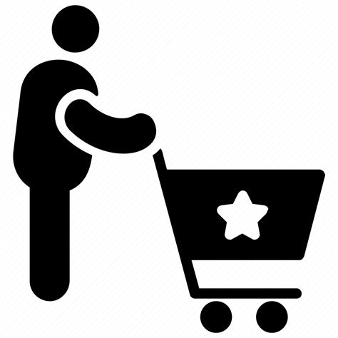 Buyer Customer Person Doing Shopping Purchaser Shopping Icon