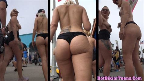 Big Ass Thong Latina Bikini Babe Exposed Hidden Beach