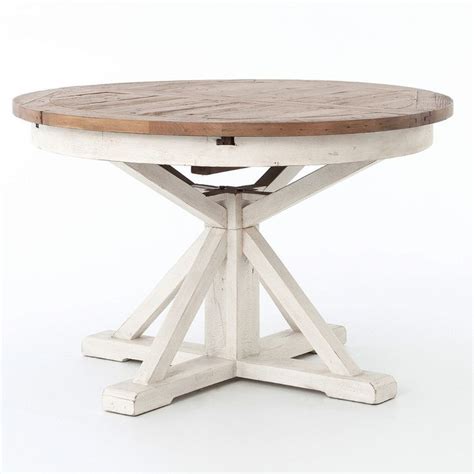 Cintra White Expandable Round Dining Table 63 Expandable Round