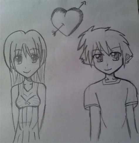 Anime Couple Drawing By Animelover4ever1997 On Deviantart
