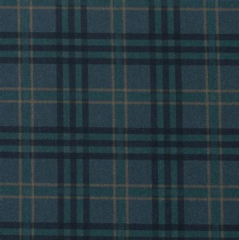 Blue Blue And Green Plaid Upholstery Fabric By The Yard M9313