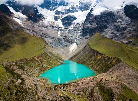 Humantaymeer In Peru Op Salcantay Berg In De Andes Stock Afbeelding
