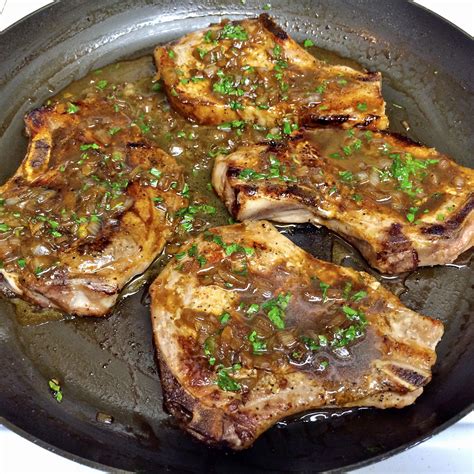 Oven Roasted Pan Seared Pork Chops With Cilantro Butter Pan Sauce ⋆