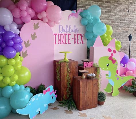 3rd Birthday Party For Girls Dinosaur Themed Birthday Party Bday
