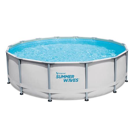 Summer Waves 14 Ft Round Elite Frame Above Ground Pool Cool Gray Ages 6 And Up Unisex