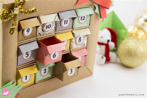 DIY Origami Advent Calendar Box Tutorial Advent Calendar Boxes Diy