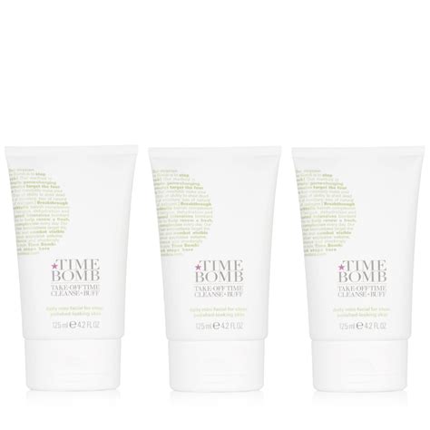 Lulus Time Bomb Take Off Time Cleanser Trio 125ml Qvc Uk