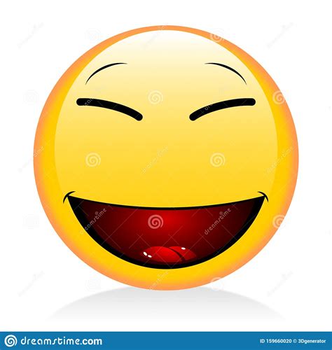 Yellow Emoji, Emoticon Laughing - Face Expressions Stock Illustration ...