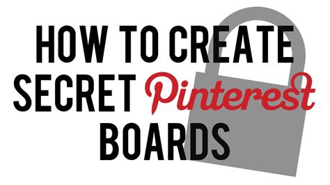 how to create secret private board on pinterest make hidden pinterest board youtube