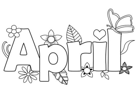 April Month Coloring Pages Coloring Pages