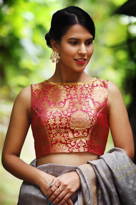 Sleeveless Blouse Gold Saree Blouse Designs Sleeveless Blouse Designs Sari Blouse Designs