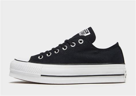 Converse Chuck Taylor All Star Lift Canvas Low Top Donna In Nero Jd