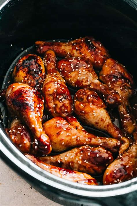 Slow Cooker Glazed Chicken Drumsticks