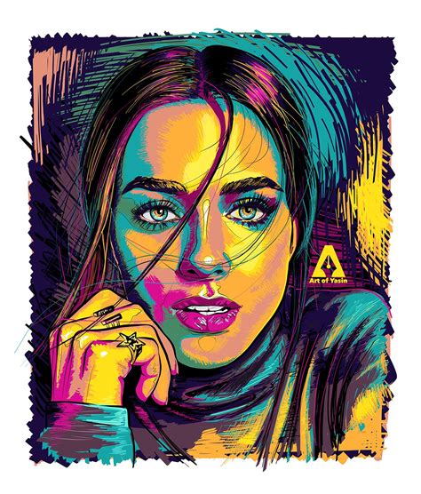 Colorpractice On Behance Pop Illustration Abstract Face Art Vector