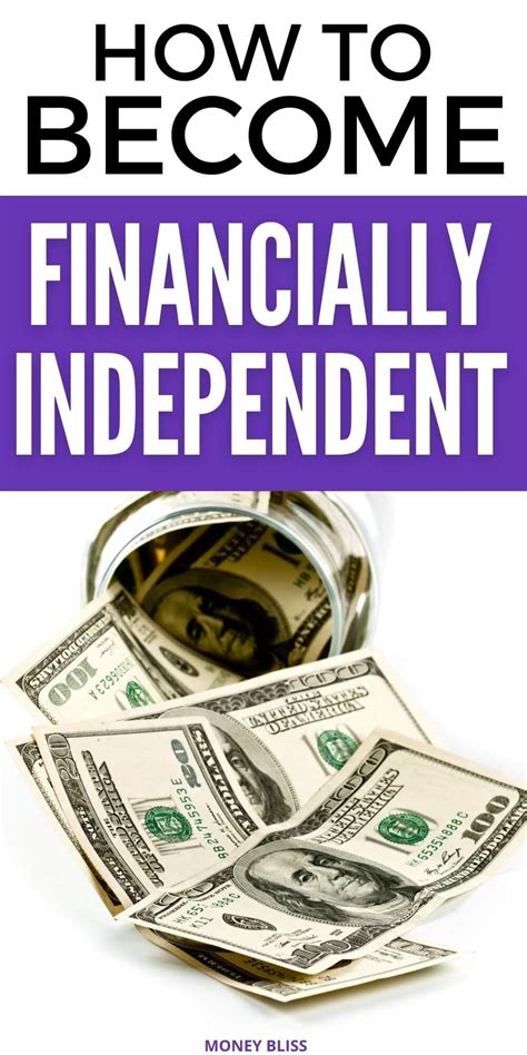 how to become financially independent create the life you want money bliss