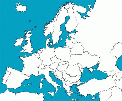 Európa Slepá Mapa Európy Naturalminevita