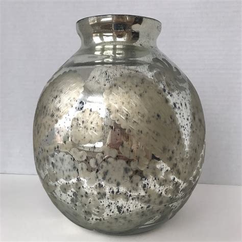 Large Mercury Glass Vessel Vase Chairish