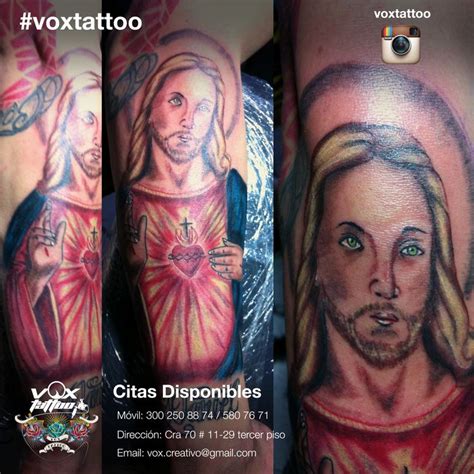 Tatuaje Sagrado Corazón De Jesús Vox Portrait Tattoo Nice Tattoos