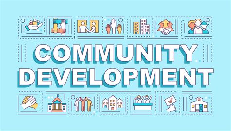 Community development word concepts banner. Society improvement ...