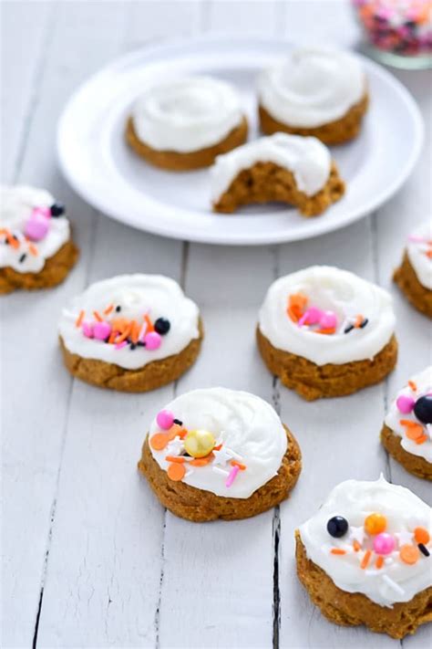 Gluten Free Pumpkin Cookies With Cream Cheese Frosting Food Fanatic