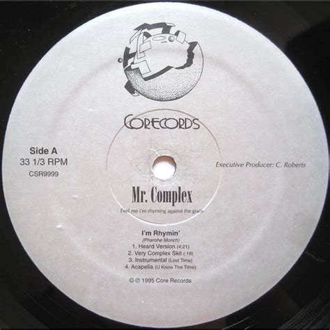 Mr Complex Im Rhymin Against The Grain Feel Me Vinyl 12