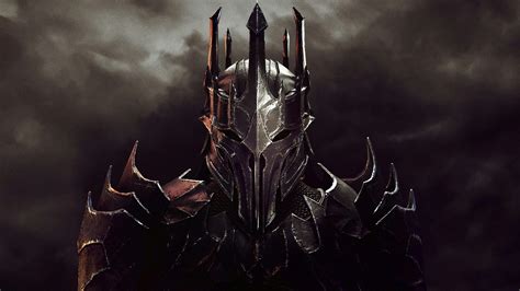 Sauron Warrior The Lord Of The Rings Fantasy Art Dark Frontal View