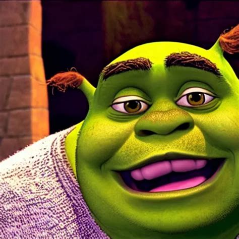 Shrek Surprised Big Mouth Small Eyes Stable Diffusion Openart