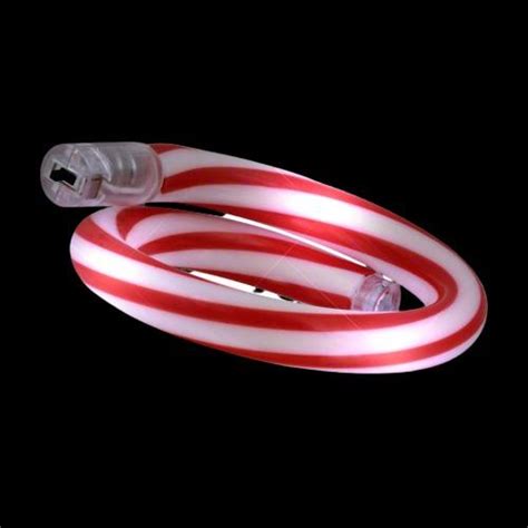 Flashing Led Christmas Candy Cane Bracelet Blings 4 Blessings