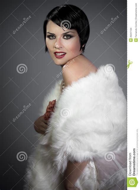 Sensuous Short Haired Brunette Woman Stock Photo Image Of Girl Closeup
