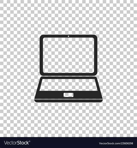 Laptop Icon Isolated On Transparent Background Vector Image