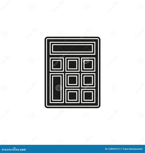 Vector Calculator Symbol Mathematics Illustration Sign Isolated Stock