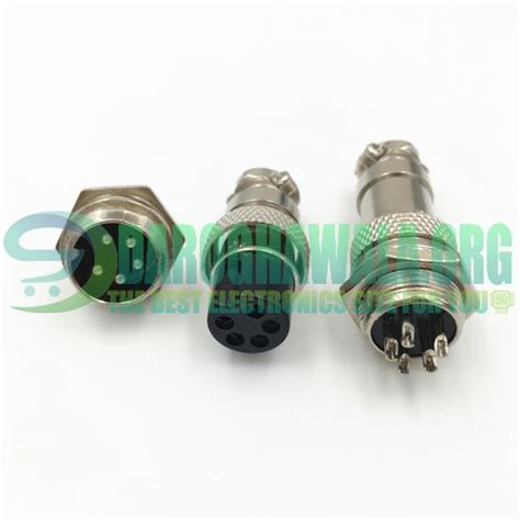 Xlr 5 Pin Cable Connector 16mm Chassis Mount 5pin Plug Adapter In Pakistan