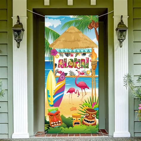 Buy Hawaiian Aloha Party Decorations Aloha Door Cover Beach Backdrop Aloha Banner Aloha Party