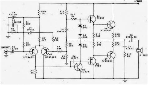The amp can move good 3 speaker xl36 cerwin vega for channel. OTL 100W Power Amplifier Diagram | Circuit diagram, Diy amplifier, Diagram