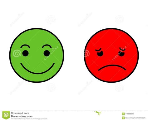 Happy And Sad Facesemoji Sticker Vector Stock Vector Illustration Of