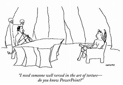 Powerpoint Death Cartoons Cartoon Presentation Yorker Panel