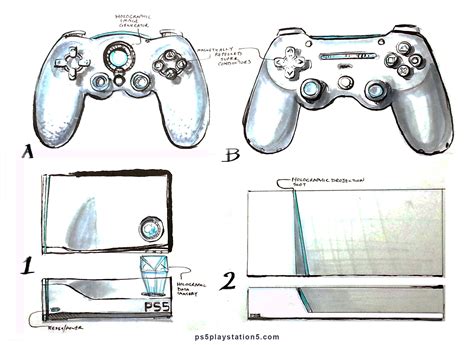 Ps5 Console Controller And Virtual Actuality Designs Ps5