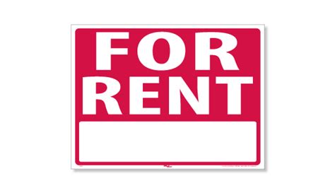 24 X 18 For Rent Sign Kit Voss Signs
