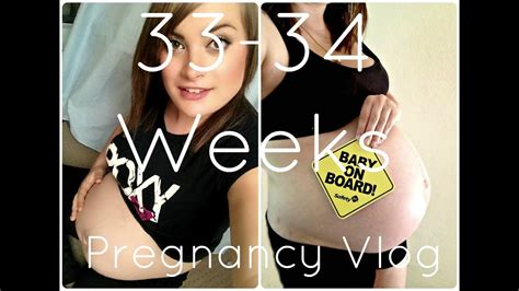 Pregnancy Vlog 33 34 Week Update Belly Shot Youtube