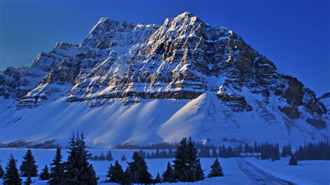 Snowy Mountain Under Blue Sky 4k Hd Canada Wallpapers Hd Wallpapers