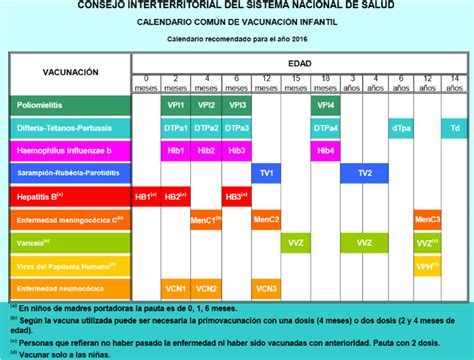 Calendarios De Vacunaci N En Espa A Comit Asesor De Vacunas De La Aep