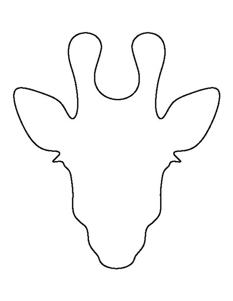 Giraffe Head Pattern Use The Printable Outline For Crafts Creating