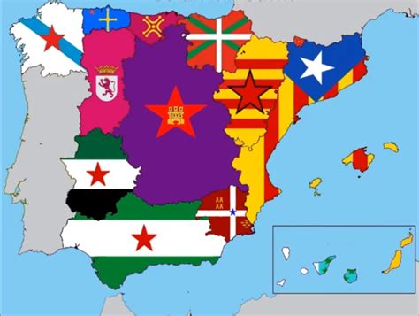 Map Of Independence In Spain Vexillology