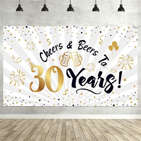 Buy 30th Birthday Party Decorations Large Black And Gold Sign 30th