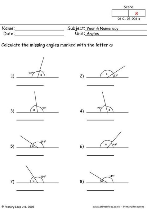PrimaryLeap.co.uk - Angles 2 Worksheet | Free worksheets for kids