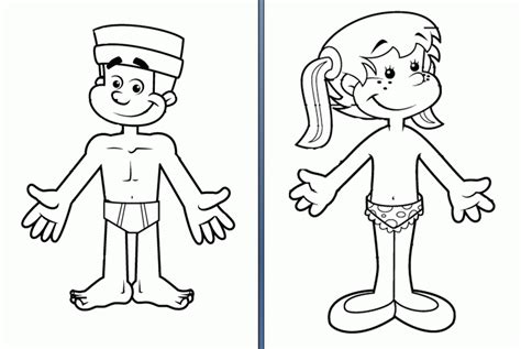 Coloring Page Of Boy Body Coloring Home