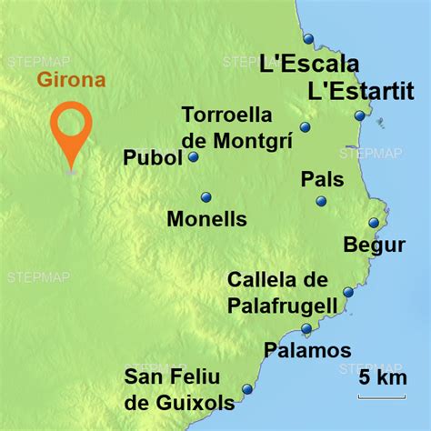 Stepmap Girona Village Landkarte Für Spain